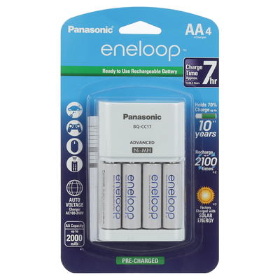 Panasonic® 4-position Charger With Aa Eneloop® Batteries, 4 Pk. : Target