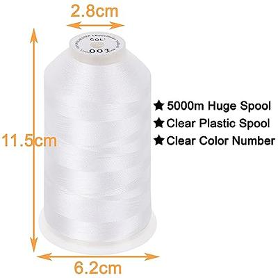 New brothread - 2 Huge Spools 5000M Each Polyester Embroidery Machine Thread  40WT for Commercial and Domestic Machines - White - Yahoo Shopping