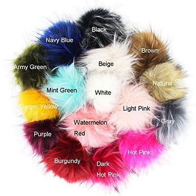  12pcs DIY Knitting Hats Accessires - Faux Fake Fur Pom Pom Ball  with Press Button (Army Green) : Arts, Crafts & Sewing