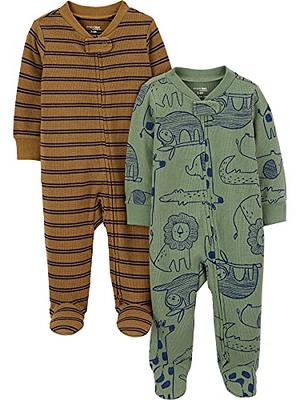 Carter's Baby Girl's Fleece Zip Front Sleep - Monkey Footless Pajama