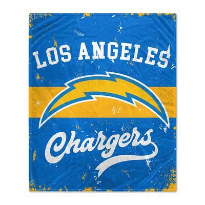 NFL Los Angeles Chargers Helmet Stripes Flannel Fleece Blanket