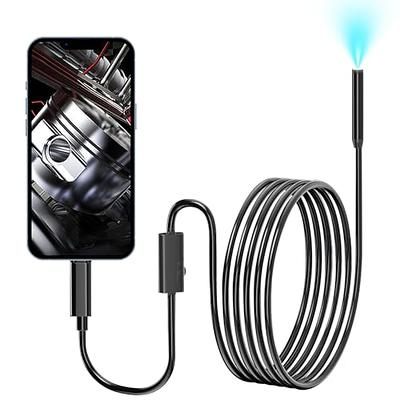  Borescope Camera with Light for iPhone iPad, GROOHAFY 1920P HD Endoscope  Camera with 8 LED Light Flexible 16.4ft Snake Camera 7.9mm IP67 Waterproof  Industrial Inspection Camera for Sewer Auto Pipe 