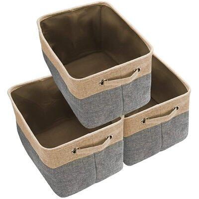 Rebrilliant Rattan Plastic Weave Basket, Storage Bins Organizer