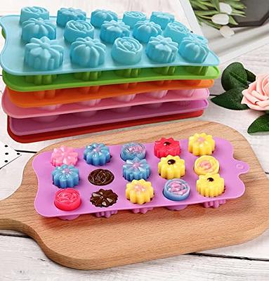 15-Cavity Silicone Chocolate Moulds Heart,Rose,Flower Shapes Cake Chocolate  mold
