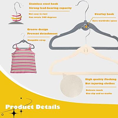 HOUSE DAY Velvet Kids Hangers 60 Pack, Premium Childrens Hangers for  Closet, Ultra Thin Cute Hangers Kids Clothes Hanger, Non Slip Kids Felt  Hangers