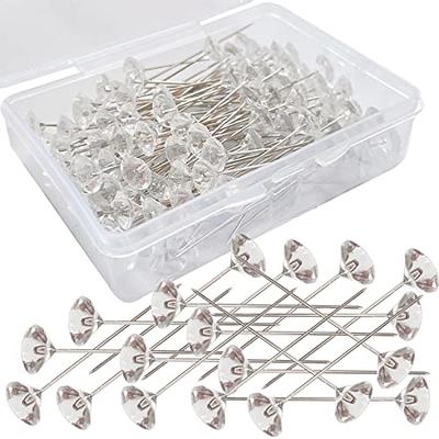 Crystal Head Corsage Pins 100PCS Diamond Head Pins Floral Bouquet