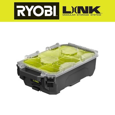 RYOBI LINK Compact 6-Compartment Modular Small Parts Organizer Tool Box,  Gray - Yahoo Shopping