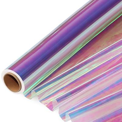 Morepack Iridescent Cellophane Roll, Iridescent Cellophane Wrap for Gift  Baskets, Iridescent wrapping paper