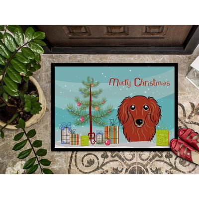 Dachshund Snow Merry Christmas Doormat - Pet Welcome Mats