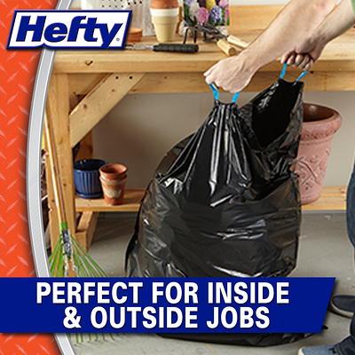 Hefty 30-Gallons Blue Outdoor Plastic Recycling Drawstring Trash