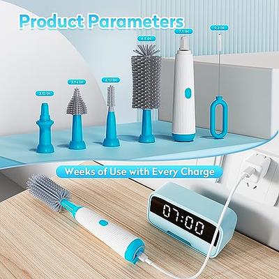 Büki Electric Baby Bottle Cleaning Brush Set - Rechargeable Electric Bottle  Brush with Straw Cleaner - Water Bottle Cleaning Kit, Nipple Brush