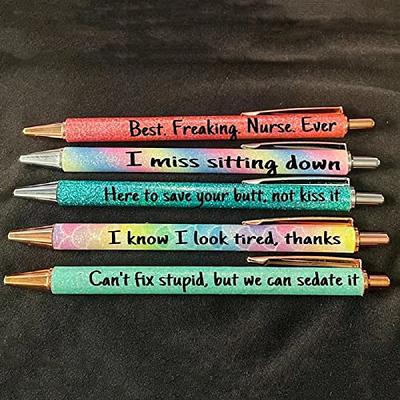 Nylea Funny Pens 7pcs Set - Daily Pen for Office & Coworkers - Fun Quote  Ballpoint Pen - Swear Words Weekend Set Perfect for Work, Office Gifts,  Adult