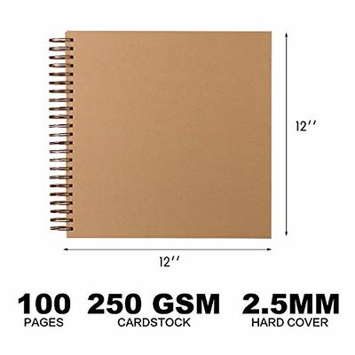 12x12 Large Scrapbook 3.6 LBS Heavy Duty Scrapbook Album, Scrapbook Photo  Album, Kraft Hardcover Notebook with 50 Sheet, Use as Photo Album, Baby  Book, SketchBook