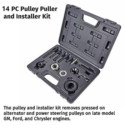 Aain 14 PCS Power Steering Line Disconnect Pulley Puller Remove and Install  Tool Kit for Water Vacuum Pump, Alternator pulleys Installation Remover for  GM/FORD/CHRYSLER, MK27A - Yahoo Shopping