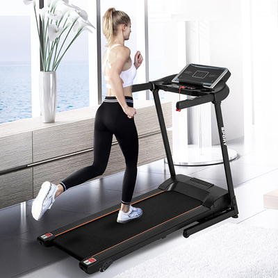  SereneLife Smart Electric Folding Treadmill – Easy Assembly  Fitness Motorized Running Jogging Exercise Machine with Manual Incline  Adjustment, 12 Preset Programs