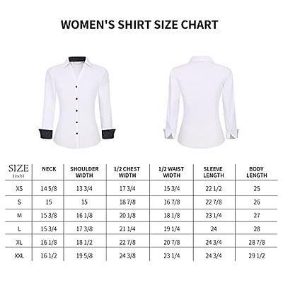Women Shirts Size Chart