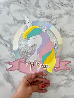 Unicorn Rainbow Cake Topper Unicorn Birthday Decorations Birthday