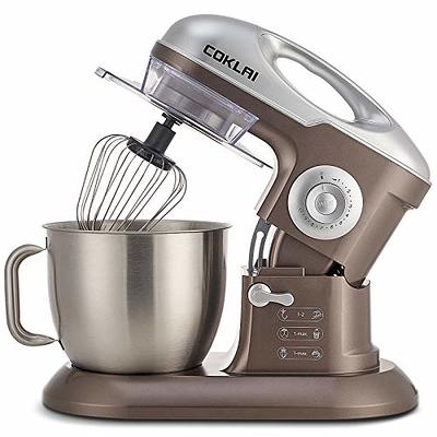 Aucma Stand Mixer,6.5-QT 660W 6-Speed Tilt-Head Food Mixer, Kitchen  Electric Mixer with Dough Hook, Wire Whip & Beater (6.5QT, Silver) 