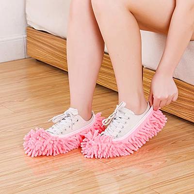 10Pcs Mop Slippers for Floor Cleaning Washable Shoes Cover Soft Microfiber  Dust Mops Mop Socks Reusable for Women Men Kids Foot Dust Hair Cleaners