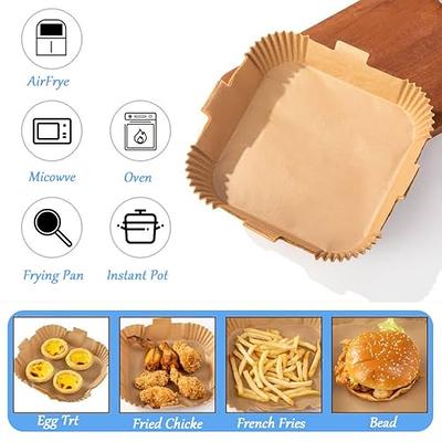 Air Fryer Liners Disposable Parchment Sheet 100pcs-6.3 Inches, Unbleached  Non-stick Tiktok Must Have For Kitchen Baking Paper