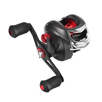 Sougayilang Fishing Reels Round Baitcasting Reel - Conventional Reel - Reinforced Metal Body & Supreme Star Drag-right Hand-golden-black-warrior