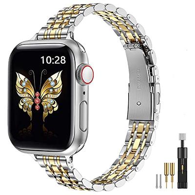 MioHHR Slim Metal Band Compatible with Apple Watch Band 49mm 45mm