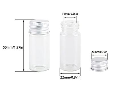 MaxMau 100 10ml Vials Small Mini Tiny Glass Bottles Clear Empty Jars with  Aluminum Top Screw Lids Message Sample Bottle Wedding Favors Decorations  DIY Jewelry Accessories Liquid Hold Storage - Yahoo Shopping