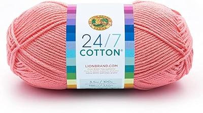 Lion Brand Yarn (1 Skein) 24/7 Cotton® Yarn, Red