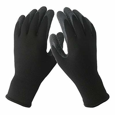 12 Pairs Latex Coated Work Gloves Bulk for Men Women Crinkle Rubber Safety  Gardening Glove Construction Warehouse Landscaping