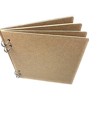 8 Brown Chipboard Album, Blank Scrapbook, Choose Number of Pages