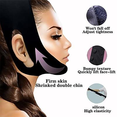 WIDVIH Reusable Silicone Double Chin Strap， V Line Lifting Mask， Relieve  Sagging Skin on Face Neck and Double Chin V Shaped Silicone Lifting Belt  for Women&Men (Black) - Yahoo Shopping