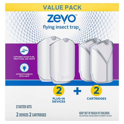 ZEVO Refills 4 Cartridges | Device Sold Separately+ 3 Pcs Yellow Sticky Fruit Trap