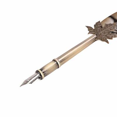 JIAHG Vintage Feather Dip Pen Antique Calligraphy Pen Handmade