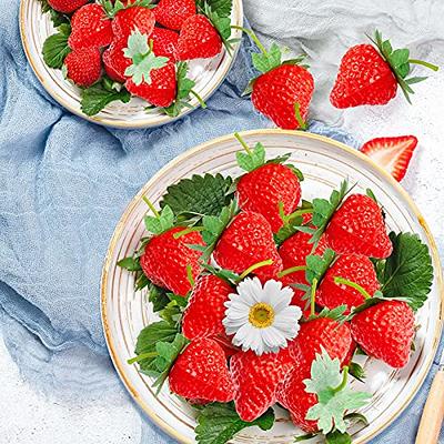 IETONE 50 Pieces Artificial Strawberries Lifelike Simulation Realistic  Plastic Strawberry Fake Fruit Room Decor Wedding Ornament Party Festival  Decoration Photography Props Basket Display Decor - Yahoo Shopping