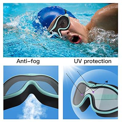 ALLPAIPAI Swim Goggles - Swimming Goggles,Pack of 2 Professional Anti Fog  No Leaking UV Protection Wide View Swim Goggles for Women Men Adult Youth