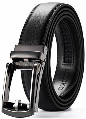 CHAOREN Mens Belts Leather Ratchet belt with Automatic Slide