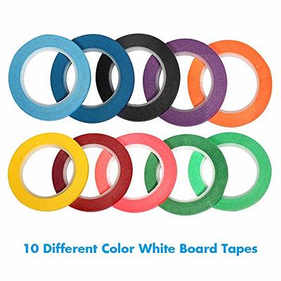 selizo 10 Rolls 1/8” Whiteboard Pinstripe Tape Dry Erase Board Tape Line  Thin Striping Graphic Chart Art Tape Grid Lining Tape for White Board, 10  Colors - Yahoo Shopping