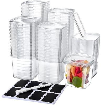 50 PCS Clear Plastic To Go Containers Disposable Take out Food