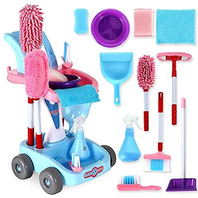 deAO Kids Cleaning Set 12 PCS Pretend Play Detachable Housekeeping Cart  with Broom,Dust Pan,Spray Bottle Children House Cleaning Tools Toys,Kids  Broom and Mop Set for Ages 3+ - Yahoo Shopping