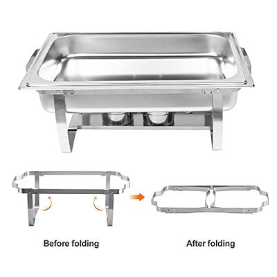 Disposable Chafing Dish Buffet Set, Food Warmers for Parties, Complete 33  Pcs of Chafing Servers with Covers, Catering Supplies with Full-Size Pans