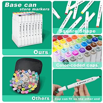 48 Colors Dual Tips Permanent Marker Pens Art Markers Set with Storage Box  