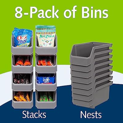 Plastic Containers Storage Bins for Closet, Kitchen, Office, or Pantry  Organizat
