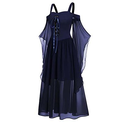 Homisy Plus Size Halloween Costumes for Women Sexy Lace Short Sleeve Dress  Lace Up Corset Dress Vintage Gothic Dress Lightning Deals of Today - Yahoo  Shopping