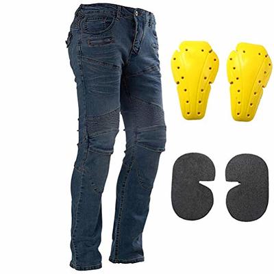 Women Motorcycle Riding Jeans Men's Armor Dirt Bike Motorcycle Pants Hip  Knee Pads × 4, Stretch Fabric (Color : Black, Size : XX-Small/25) :  Amazon.ca: Automotive