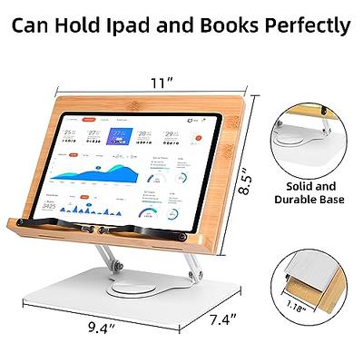 Book Stand for Reading,360 Degree Rotating Adjustable Book Holder