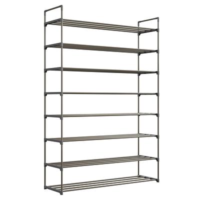 10 Tier Shoes Rack Organizer with Cover Rebrilliant Finish: Gray