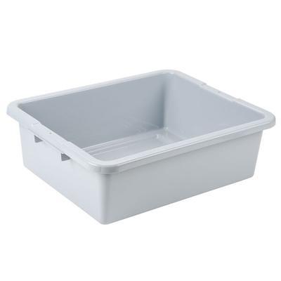 Rubbermaid FG335192GRAY 21 x 17 x 7 Gray High Density Polyethylene Bus  Tub