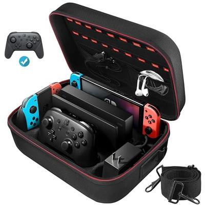 Switch Case for Nintendo Switch and Switch OLED Model, Portable Full  Protection Carrying Travel Bag with 18 Game Cards Storage for Switch Console  Pro Controller Accessories Black - Yahoo Shopping