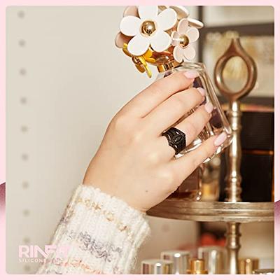 Rinfit Silicone Rings for Women - Silicone Wedding Bands Women - Infinity  Ring with Metal Plate - Rubber Rings Women - MetalInfinity Collection -  Black & Gold - Size 4