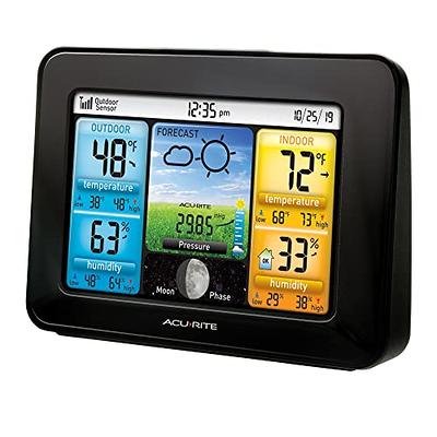 AcuRite Home Weather Station with Color Indoor Weather Station Display and Indoor  Outdoor Thermometer, Wireless Outdoor Temperature Thermometer Sensor  (02077) - Yahoo Shopping